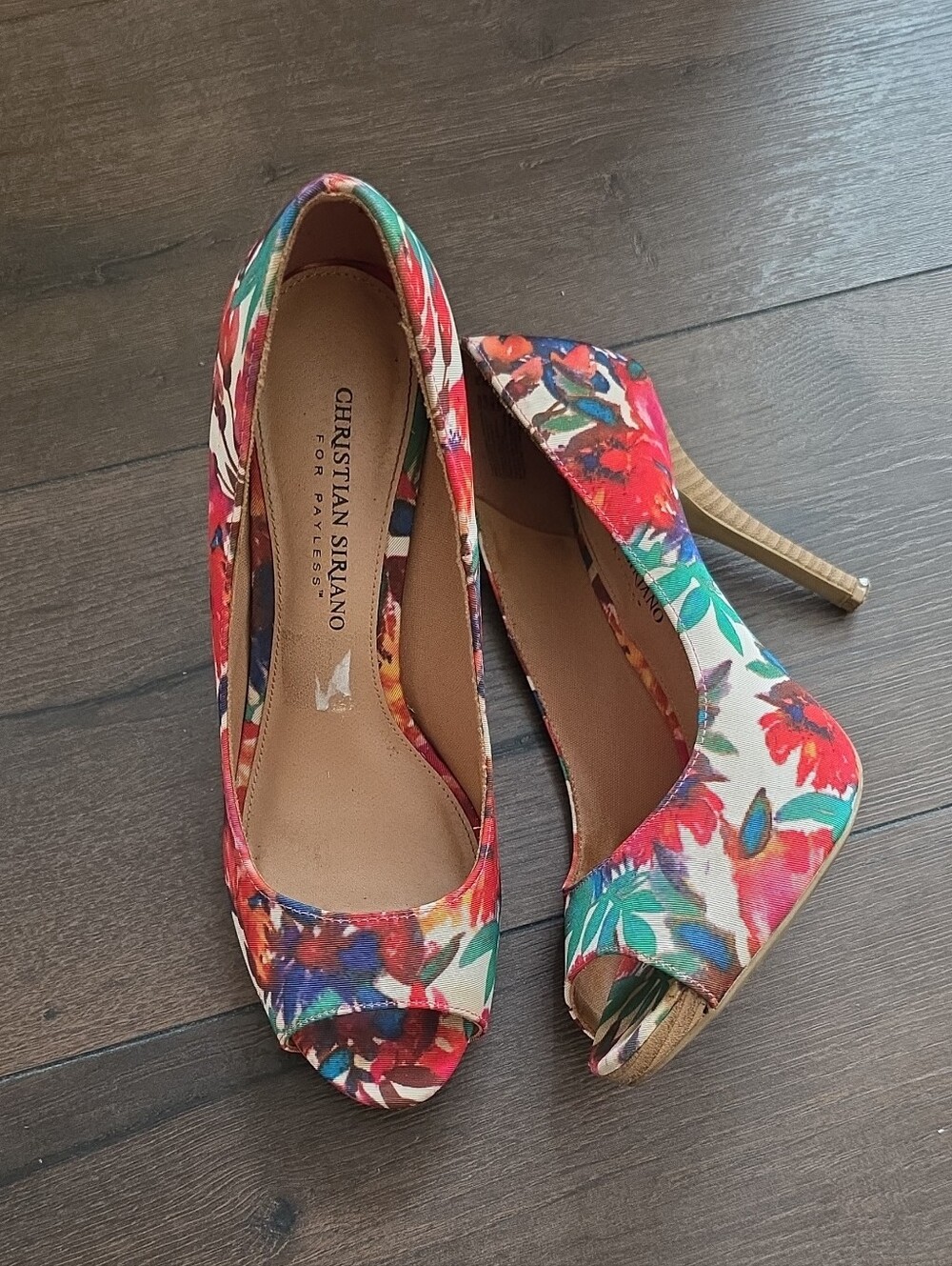 Christian Siriano for Payless floral peep-toe pumps Floral Pumps
